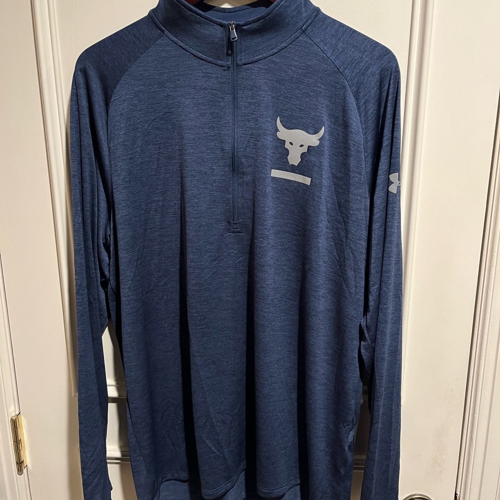 Under Armour “Rock Collection” Navy and Silver Half-Zip Pullover